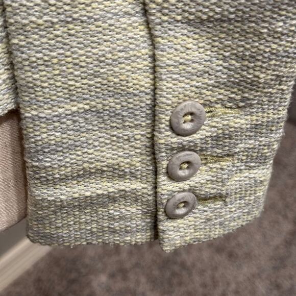 CAbi One Fine Day blazer Lemon Zest light yellow & gray tweed  Boulce  Sz 4 - Picture 5 of 11